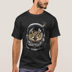 Camiseta Astronauta del espacio exterior Owl Bird Bird Birt