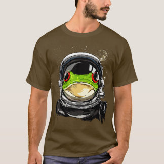 Camiseta Astronauta del espacio exterior Rana de raza anima