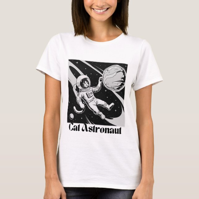 Camiseta Astronauta del gato (Anverso)
