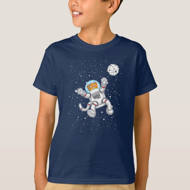 Camiseta Astronauta del gato en el espacio Suit Funny Astro (Anverso)