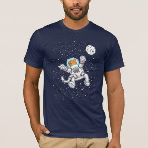 Camiseta Astronauta del gato en el espacio Suit Funny Astro