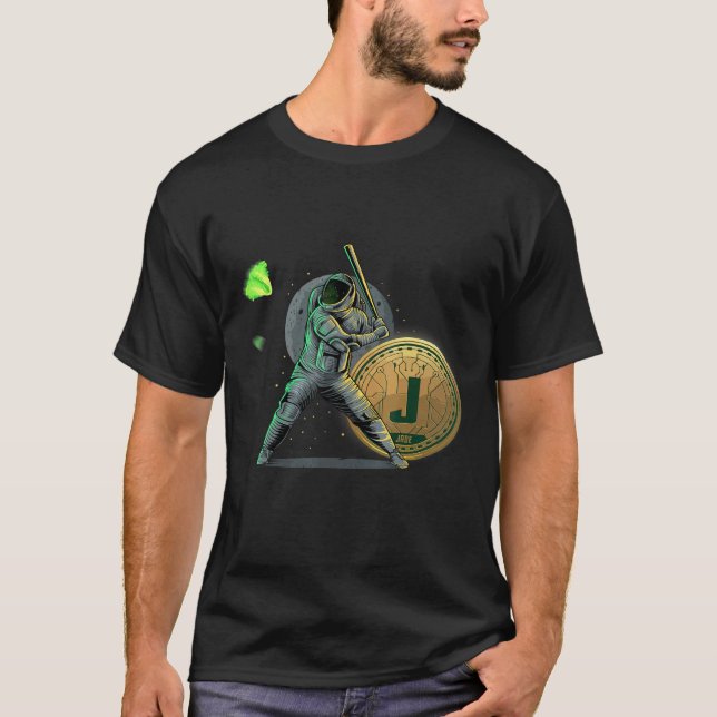Camiseta Astronauta Del Mercado De Criptos De Moneda Jade A (Anverso)