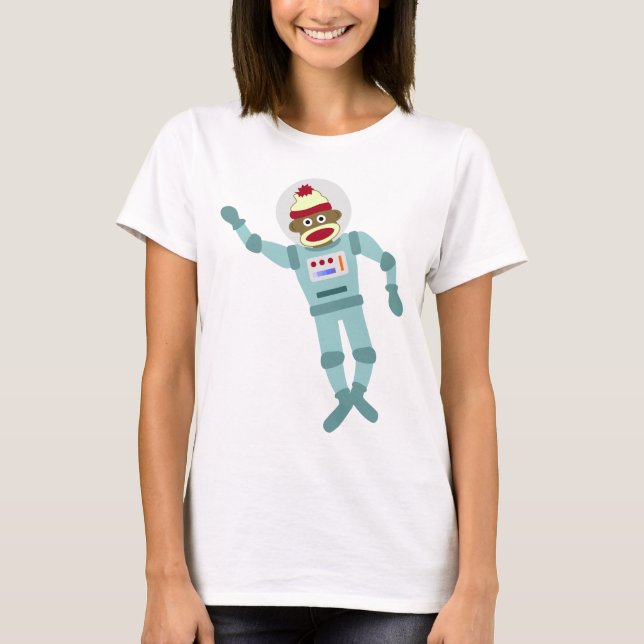 Camiseta Astronauta del mono del calcetín (Anverso)