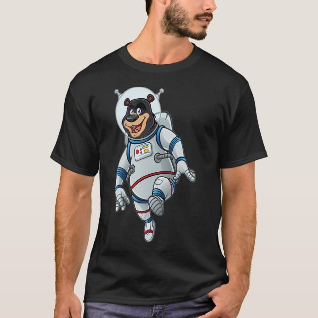 Camiseta Astronauta Del Oso personalizado. (Anverso)