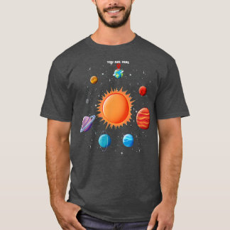 Camiseta Astronauta del Sistema Solar: Aquí Están Las Camis