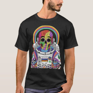 Camiseta Astronauta del Skeleton colorido