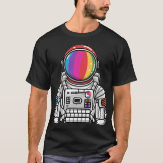 Camiseta Astronauta del Skeleton colorido