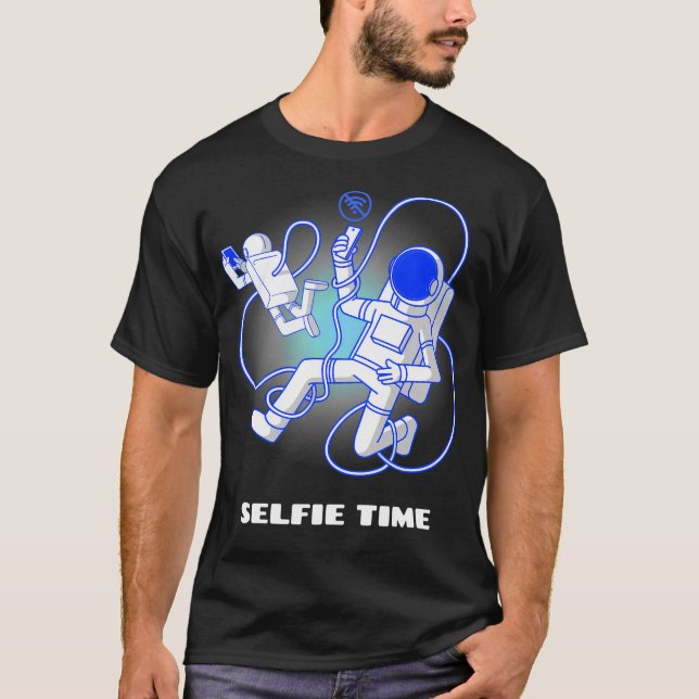Camiseta Astronauta del tiempo de selfie (Anverso)
