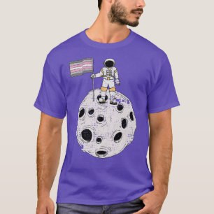 Camiseta Astronauta Demigirl En La Bandera Demigirl De La L
