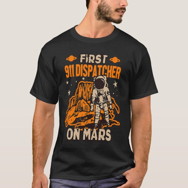 Camiseta astronauta despachador de 911 (Anverso)