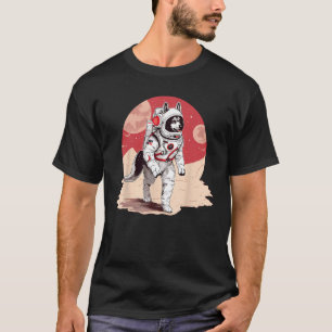 Camiseta Astronauta divertida de perros Husky Mars