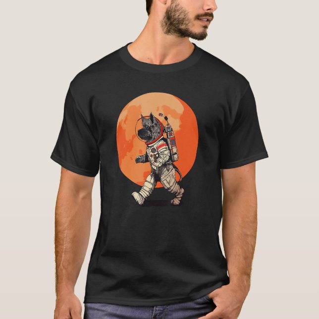 Camiseta Astronauta divertida de perros Schnauzer Mars (Anverso)