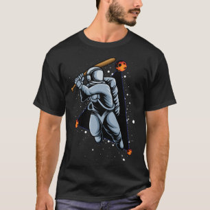 Camiseta Astronauta divertida jugando béisbol en Astrona Es