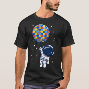 Camiseta Astronauta Divertido Bylloon Conciencia del Autism