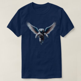 Camiseta Astronauta divertido con alas de ángel en el espac
