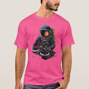 Camiseta Astronauta Dj. Astronauta Dj-Ing En El Espacio