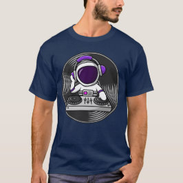 Camiseta Astronauta DJ Cute Space Design