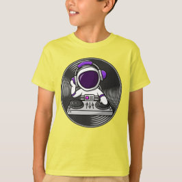 Camiseta Astronauta DJ Cute Space Design