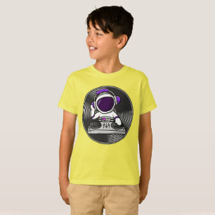 Camiseta Astronauta DJ Cute Space Design