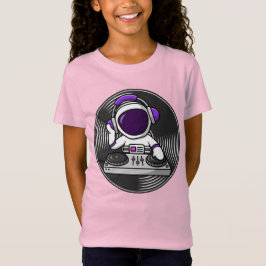 Camiseta Astronauta DJ Cute Space Design