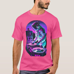 Camiseta Astronauta Dj Djing En El Espacio Edm Guay Gráfico