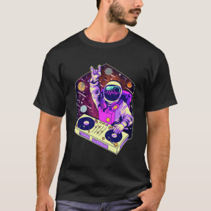 Camiseta Astronauta Dj Music Psychedelance Techno Ed