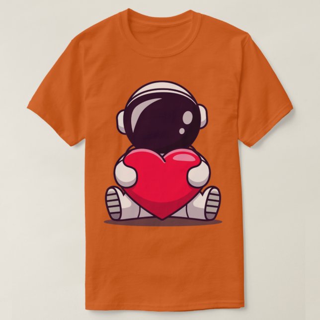 Camiseta Astronauta educada con amor al corazón (Diseño del anverso)