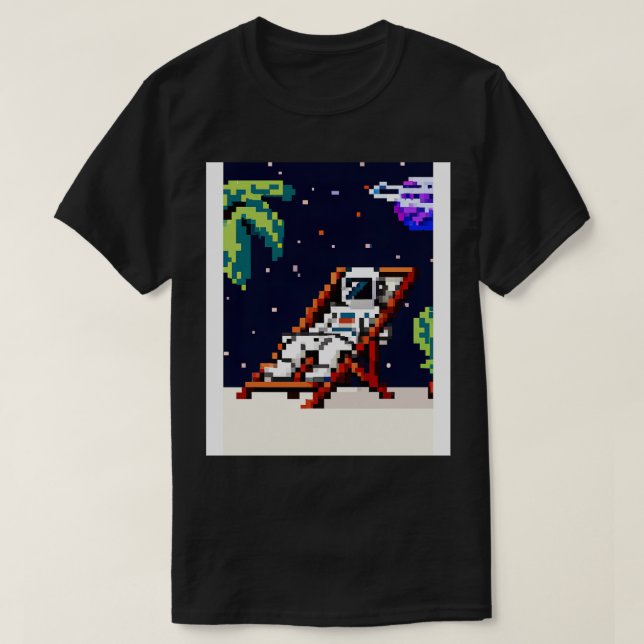 Camiseta Astronauta en el complejo tropical 2 (Diseño del anverso)