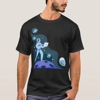 Camiseta Astronauta En El Diseño De Camisas En El Espacio