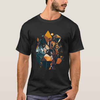 Camiseta Astronauta en el eclipse de planeta de ola estétic