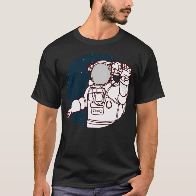 Camiseta Astronauta En El Espacio (Anverso)