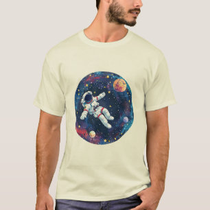 Camiseta Astronauta en el Espacio Colorido