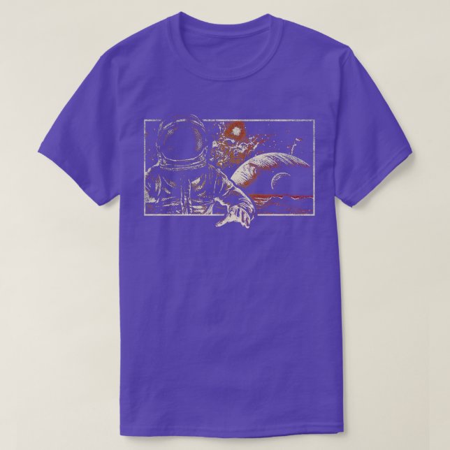 Camiseta Astronauta en el espacio ultraterrestre 3 (Diseño del anverso)