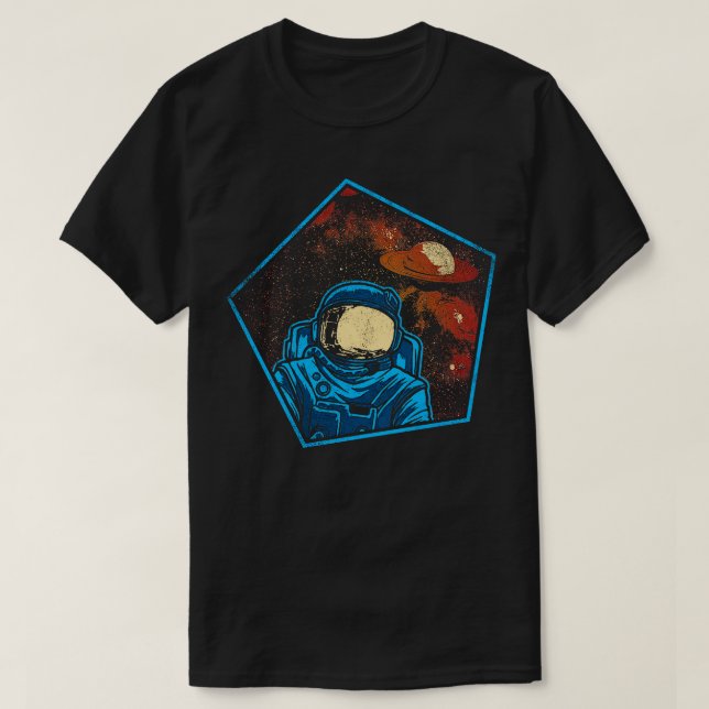 Camiseta Astronauta en el espacio ultraterrestre 4 (Diseño del anverso)