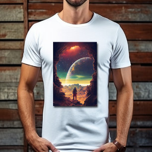 Camiseta Astronauta en el espacio ultraterrestre Moon Earth
