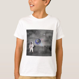 Camiseta Astronauta en el espacio ultraterrestre viendo el