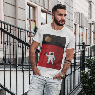 Camiseta Astronauta en el planeta rojo del Explorador espac