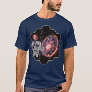 Camiseta Astronauta en el telescopio espacial por red Galax
