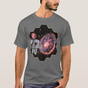 Camiseta Astronauta en el telescopio espacial por red Galax