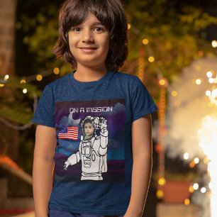 Camiseta Astronauta En La Luna Niño Del Espacio Ultraterres