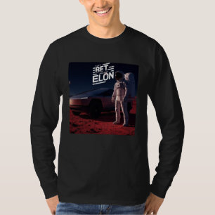 Camiseta Astronauta en Marte con camión eléctrico futurista