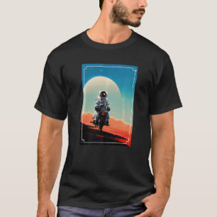 Camiseta Astronauta En Motocicleta En El Espacio 1