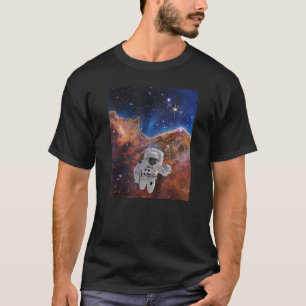 Camiseta Astronauta en telescopio espacial web de acantilad