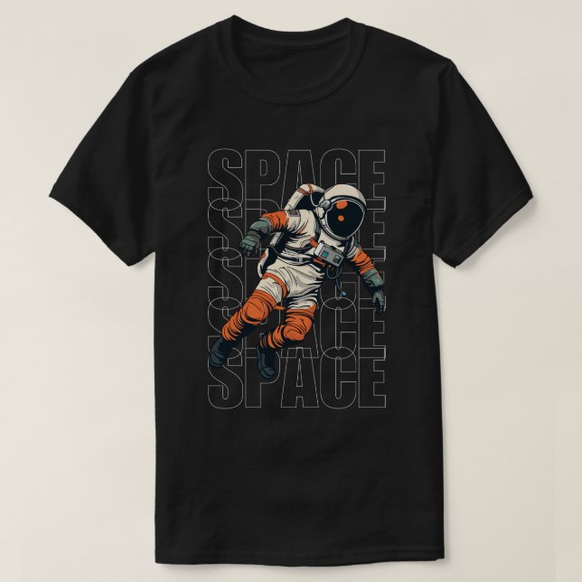 Camiseta Astronauta en un espacio (Diseño del anverso)