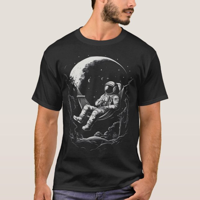 Camiseta Astronauta En Una Hamaca (Anverso)