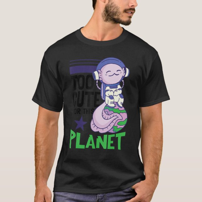 Camiseta Astronauta espacial Axolotl (Anverso)