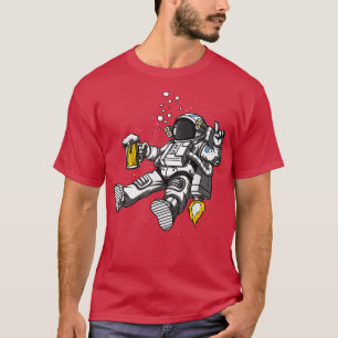 Camiseta Astronauta espacial Beer Beer Drinking Fiesta Funn