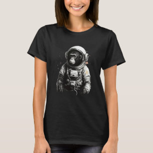 Camiseta Astronauta espacial Chimpanzee Viaje Mono Vintage
