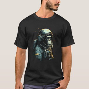 Camiseta Astronauta espacial Chimpanzee Viaje Mono Vintage