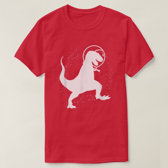 Camiseta Astronauta espacial de dinosaurios T Rex  (Diseño del anverso)